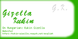 gizella kukin business card